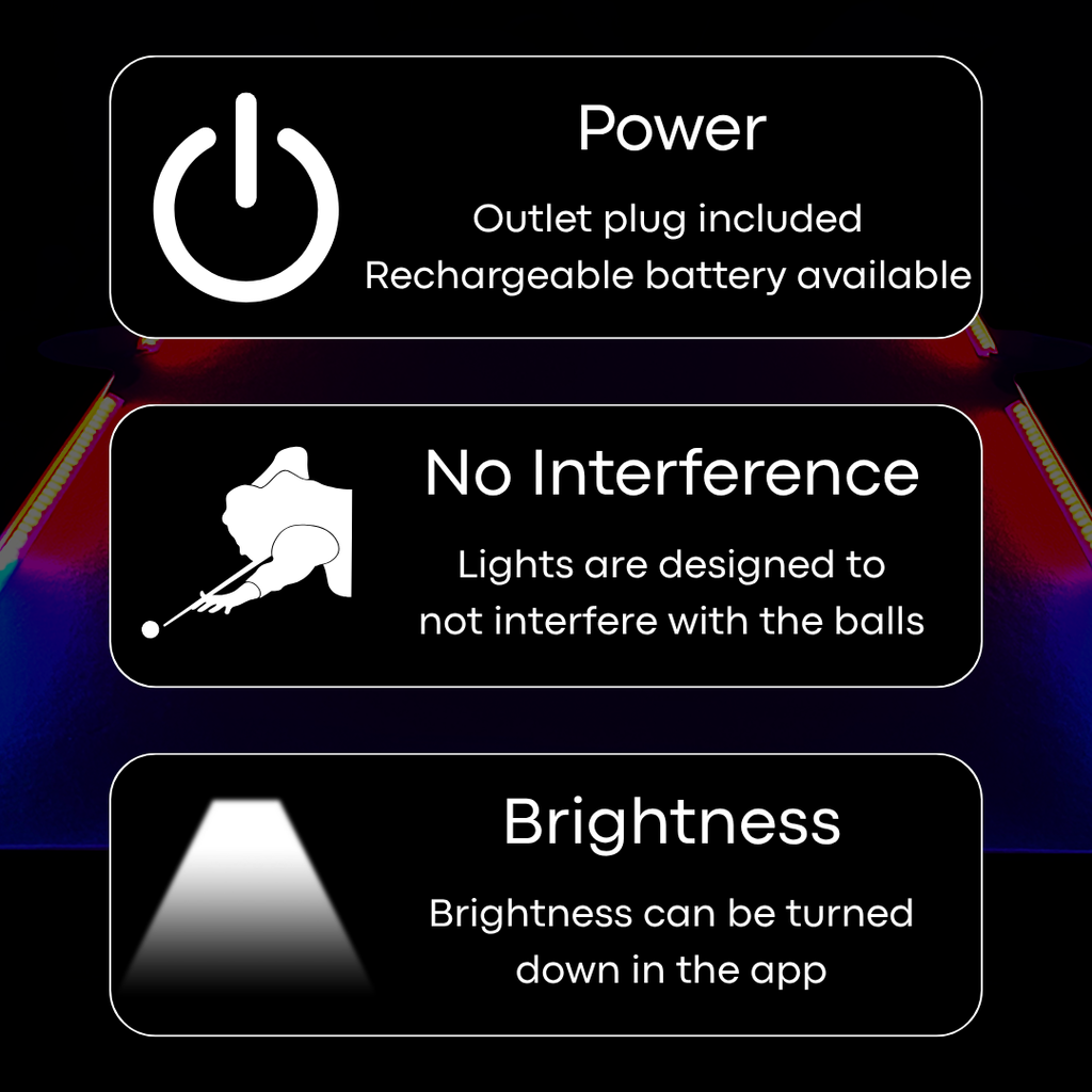 Billight with Battery - LED Pool Table and Gaming Kit image 5