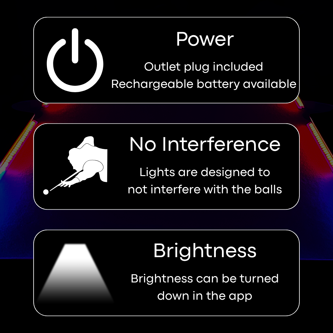 Billight with Battery - LED Pool Table and Gaming Kit image 5