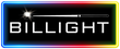Neon sign with 'BILLIGHT' text on a white background