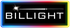 Neon sign with 'BILLIGHT' text on a white background